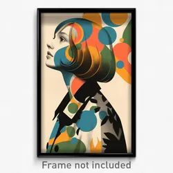 German Movie Poster - Woman Feeling Intrigued, Aged Two Tone Jacket (Art Print)