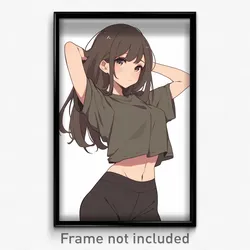 Anime Art Poster - Girl Feeling Charity Wearing Rectangular Leggings (Print)