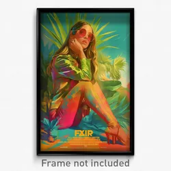 Spanish Movie Poster - Woman Feeling Unhappy, Candid Multicolored Legwear