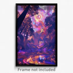 Art Poster - Unrealistic Passage (Psychedelic Trippy Weird 11x17 Print)