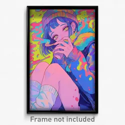 Art Poster - Woman Feeling Bitter Sweetness, Thick Winter Uniform (Art Print)