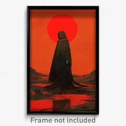 Movie Art Poster - Woman Feeling Depressed, Stupendous Black Clothes (Print)