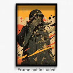 German Movie Poster - Man Feeling Thankful, Rectangular Winter Uniform (Print)