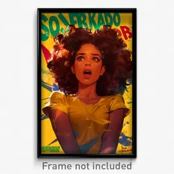 Brazilian Movie Poster - Woman Feeling Shocked, Glorious Multi Strapped (Print)