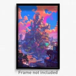 Art Poster - Slimy Mexican City (Psychedelic Trippy Weird 11x17 Print)