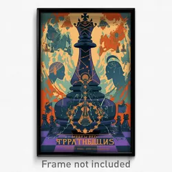 Russian Movie Poster - Thorny Chess Piece (Russia Retro Film Art Print)