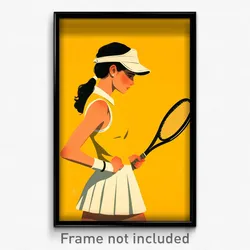 German Movie Poster - Girl Feeling Alienation, Sophisticated Tennis Uniform