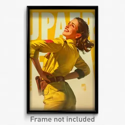 Spanish Movie Poster - Woman Feeling Optimistic, Warlike Yellow Jacket (Print)