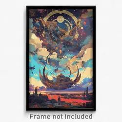Movie Art Poster - Fluid Ballroom (Psychedelic Trippy Retro Cartoon Film Print)