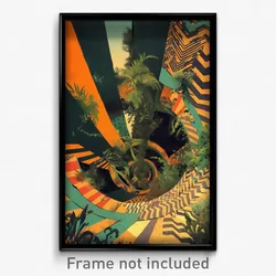 Brazilian Movie Poster - Shifty Tube (Brazil Psychedelic Art Retro Film Print)