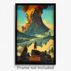 French Movie Poster - Old Fashioned Volcano (France Retro Film Art Print)