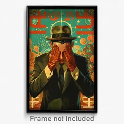 Hebrew Movie Poster - Man Feeling Glee, Second Hand Gloves (Israel Art Print)