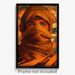 Mexican Movie Poster - Boy Feeling Lazy, Taut Brown Scarf (Mexico Art Print)