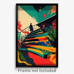 Icelandic Movie Poster - Rundown Attic (Iceland Retro Film Art Print)