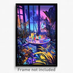 Art Poster - Calm Hotel (Psychedelic Trippy Weird 11x17 Cartoon Print)