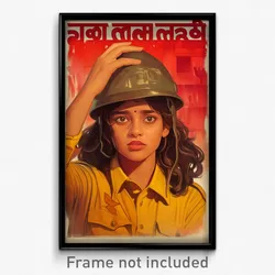 Bollywood Movie Poster - Girl Feeling Melancholy, Idealistic Hardhat (Art Print)