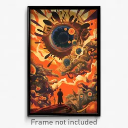 German Movie Poster - Insane Pasture (Germany Psychedelic Art Retro Film Print)