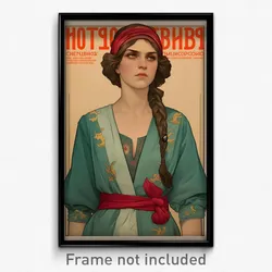 Russian Movie Poster - Woman Feeling Resentment, Warped Popped Button (Print)
