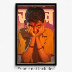 Bollywood Movie Poster - Boy Feeling Despair, Elegant Purple (India Art Print)