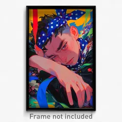 Art Poster - Man Feeling Rejected Wearing Gentle Polka Dot Scrunchie (Print)
