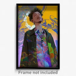 Anime Art Poster - Man Feeling Friendliness Wearing Made Up Cardigan (Print)