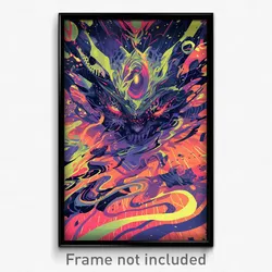 Art Poster - Thunderous Realm (Psychedelic Trippy Weird 11x17 Print)