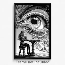 Art Poster - Interesting Stable (Psychedelic Trippy Weird 11x17 Cartoon Print)