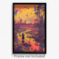 Art Poster - Acclaimed Marsh (Psychedelic Trippy Weird 11x17 Cartoon Print)
