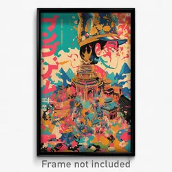 Thai Movie Poster - Incredible Dump (Thailand Psychedelic Art Retro Film Print)