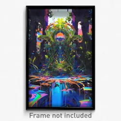 Art Poster - Alive Stocks (Psychedelic Trippy Weird 11x17 Print)
