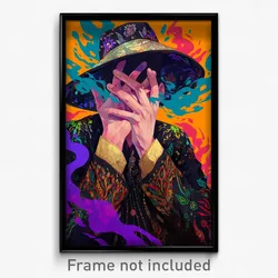 Bollywood Movie Poster - Boy Feeling Tenderness, Elaborate Tulip Hat (Art Print)