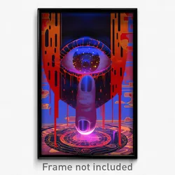 Movie Art Poster - Lonely Glass (Psychedelic Trippy Retro Cartoon Film Print)
