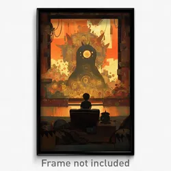 Art Poster - Subtle Home Theatre (Psychedelic Trippy Weird 11x17 Print)