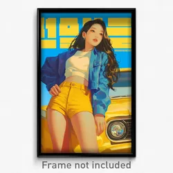 Korean Movie Poster - Girl Feeling Cynicism, Taut Yellow Shorts (Art Print)