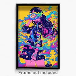Art Poster - Flashy Ramp (Psychedelic Trippy Weird 11x17 Cartoon Print)