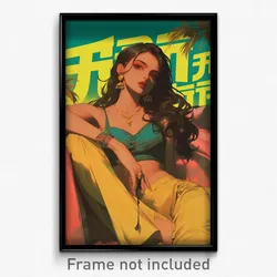 Bollywood Movie Poster - Girl Feeling Bitter Sweetness, Zany Ribbed Bodysuit