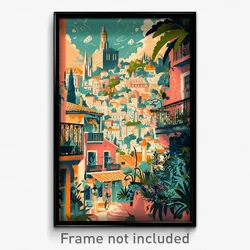 Spanish Movie Poster - Normal French City (Spain Retro Film Art Print)