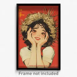 Vietnamese Movie Poster - Girl Feeling Excitement, Stylish Puffy Short Sleeve