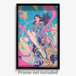 Movie Art Poster - Flat Crop (Psychedelic Trippy Weird Retro Cartoon Film Print)