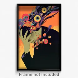 Movie Art Poster - Man Feeling Mystified, Advanced Dress Flower (Film Print)