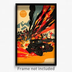 German Movie Poster - Bold County (Germany Psychedelic Art Retro Film Print)