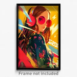 Spanish Movie Poster - Girl Feeling Happy, Glum Red Bandana (Spain Art Print)