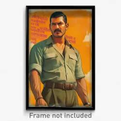 Bollywood Movie Poster - Man Feeling Disheartened, Gentle Untucked Shirt (Print)