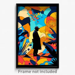 Art Poster - Noteworthy Stained Glass (Psychedelic Trippy Weird Cartoon Print)