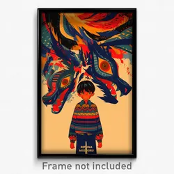 Mexican Movie Poster - Boy Feeling Homesickness, Complex Striped Ribbon (Print)