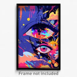 Art Poster - Damaged Slide (Psychedelic Trippy Weird 11x17 Cartoon Print)