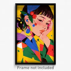Art Poster - Girl Feeling Self Respecting, Nifty Cherry Hair Ornament (Print)