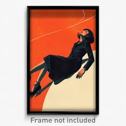 Icelandic Movie Poster - Woman Feeling Agitation, Fluid Ankle Ribbon (Art Print)