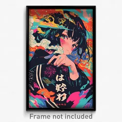Japanese Movie Poster - Girl Feeling Sadness, Colorless Track Jacket (Art Print)