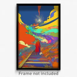 Art Poster - Candid Chute (Psychedelic Trippy Weird 11x17 Cartoon Print)